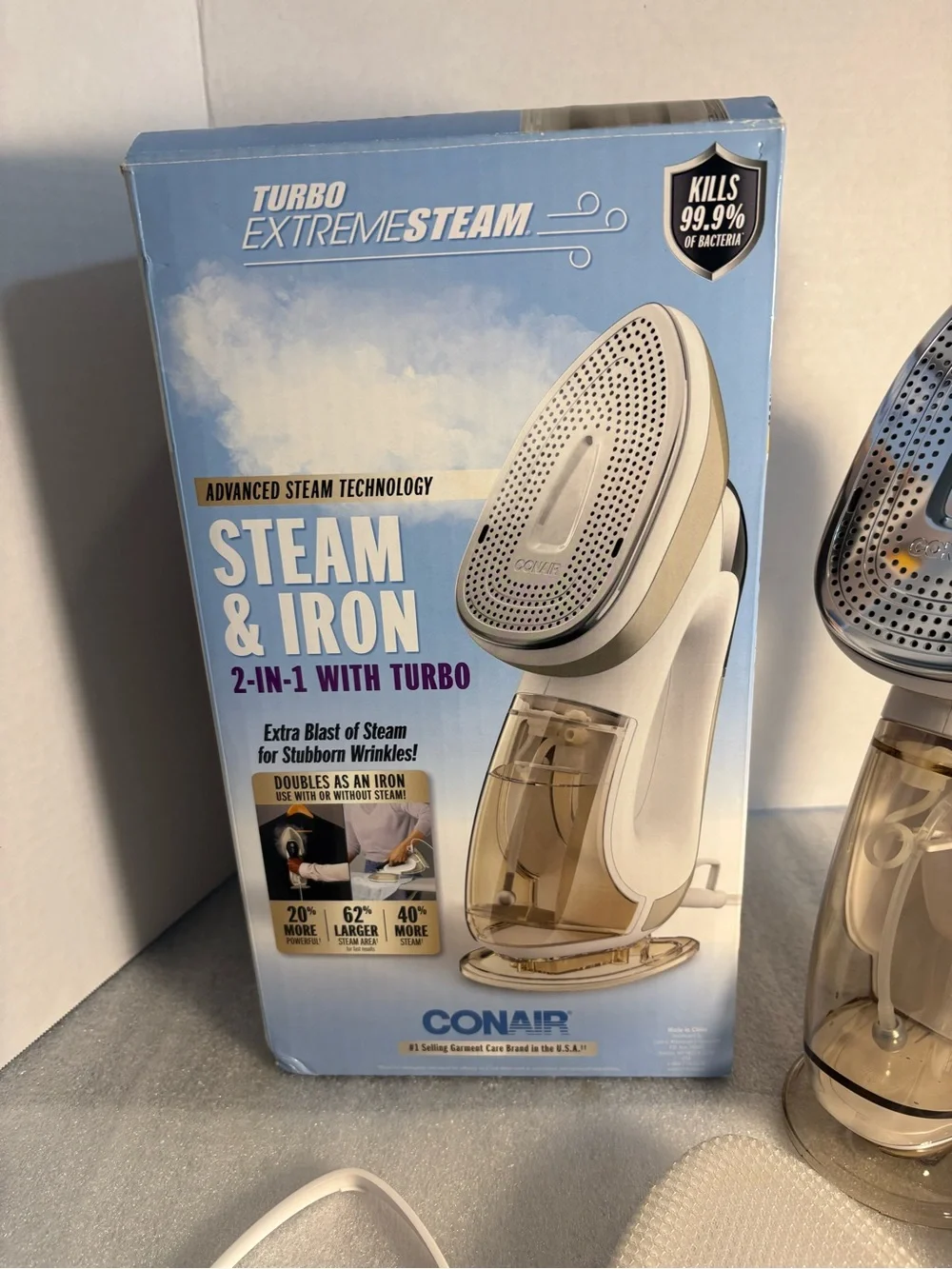 Conair Kids 2-in-1 Steam & Iron Handheld Steamer — White/Clear